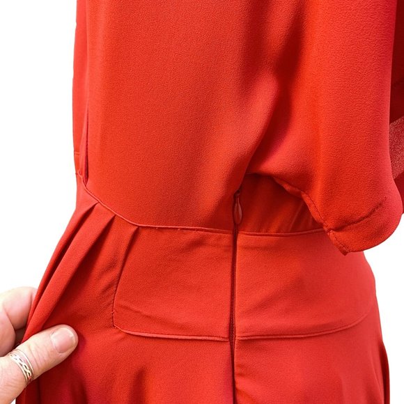 *Halston Heritage Rust Dress Size 8 - Picture 3 of 4